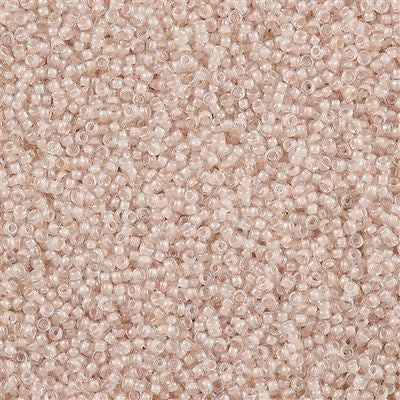 Miyuki Round Seed Bead 15/0 Inside Color Lined Light Mocha 2-inch Tube (215)