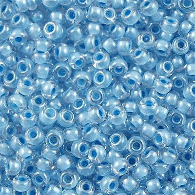 Miyuki Round Seed Bead 8/0 Inside Color Lined Faded Denim 22g Tube (221)