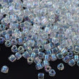 Miyuki Triangle Seed Bead 8/0 Transparent Clear Rainbow 10g (1151)