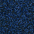 25g Miyuki Delica seed bead 11/0 Semi Matte Silver Lined Dyed Medium Blue DB693