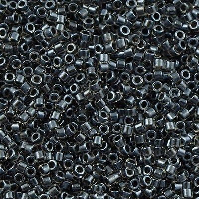 Miyuki Delica Seed Bead 11/0 Inside Dyed Color Dark Smoke 2-inch Tube DB925