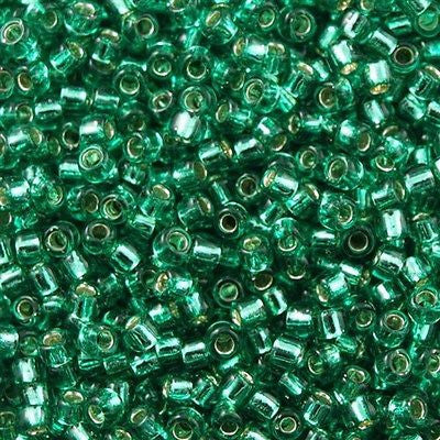 Toho Round Seed Beads 6/0 Silver Lined Peridot 5.5-inch tube (24B)