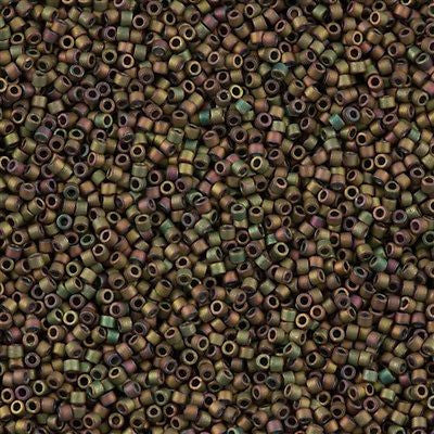 25g Miyuki Delica seed bead 11/0 Matte Opaque Luster Bronze AB DB380