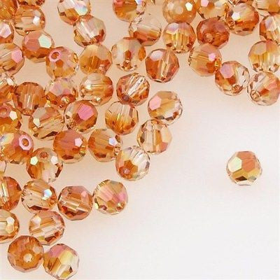 TRUE CRYSTAL 6mm Round Bead Crystal Copper (001 COP)