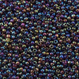 Toho Round Seed Bead 8/0 Transparent Dark Amethyst AB 5.5-inch tube (166C)