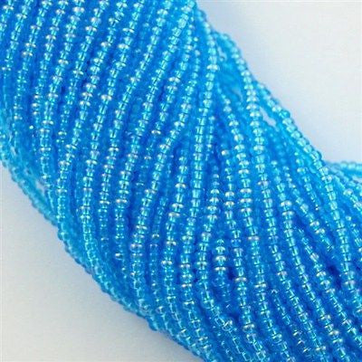 Czech Seed Bead 11/0 Transp. Aqua AB 50g (61010)