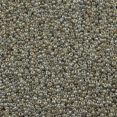 Miyuki Round Seed Bead 15/0 Silver Grey Gold Luster 2-inch Tube (1881)