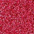 Miyuki Delica Seed Bead 11/0 Transparent Silver Lined Dyed Raspberry Pink 2-inch Tube DB1338