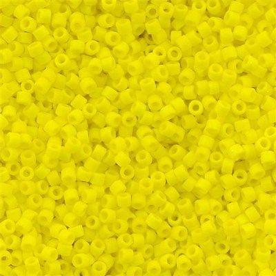 Miyuki Delica Seed Bead 11/0 Matte Opaque Yellow 2-inch Tube DB751