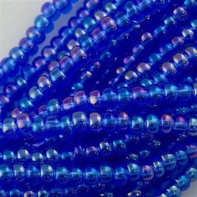 Czech Seed Bead 6/0 Transparent Sapphire AB 50g (31050)