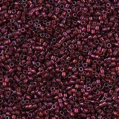 Miyuki Delica Seed Bead 11/0 Transparent Irish Rose Luster 2-inch Tube DB120