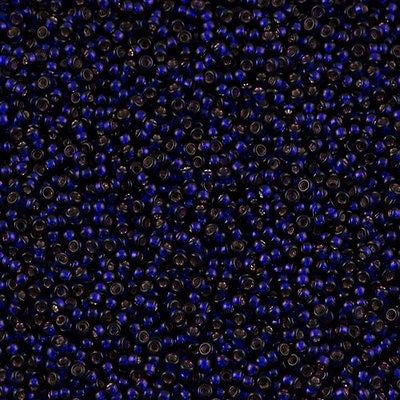 Miyuki Round Seed Bead 15/0 Dyed Silver Lined Dark Purple 2-inch Tube (1426)