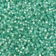 Miyuki Delica Seed Bead 11/0 Opal Silver Lined Dyed Light Aqua 2-inch Tube DB626