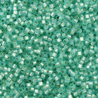 Miyuki Delica Seed Bead 11/0 Opal Silver Lined Dyed Light Aqua 2-inch Tube DB626