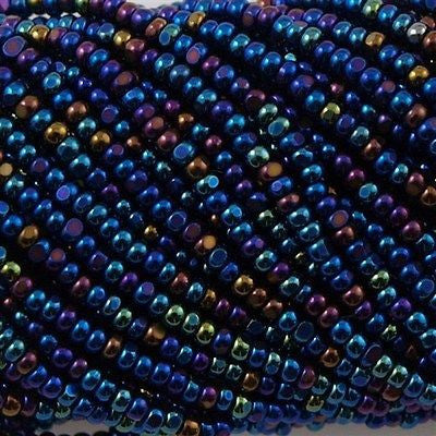 Czech Charlotte Seed Bead Blue Iris 1/2 Hank 13/0 (59135)