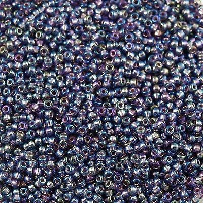 Miyuki Round Seed Bead 8/0 Silver Lined Amethyst AB 22g Tube (1024)