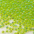 Tiny Miyuki Drop Seed Bead Transparent Lime AB 9g Tube (258)