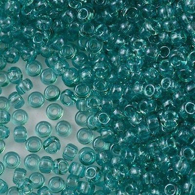 Miyuki Round Seed Bead 6/0 Transparent Seafoam Luster 20g Tube (2445)