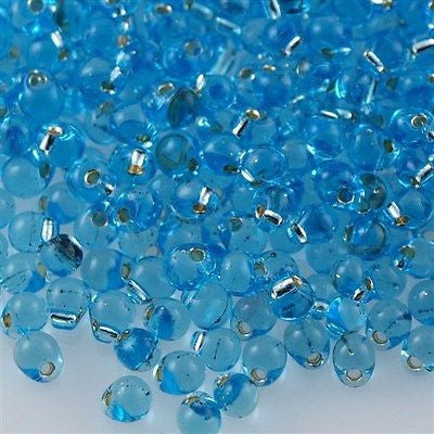 Miyuki Drop Fringe Seed Bead Silver Lined Blue Topaz 24g Tube (18)