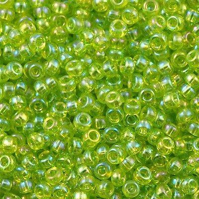 50g Miyuki Round Seed Bead 11/0 Transparent Lime AB (258)