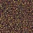 Miyuki Delica Seed Bead 11/0 Metallic Earth Batik Gold Luster AB 2-inch Tube DB1010