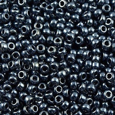 Miyuki Round Seed Bead 6/0 Metallic Gunmetal 20g Tube (451)