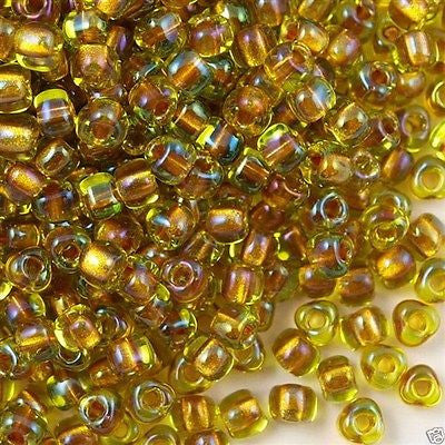 Miyuki Triangle Seed Bead 8/0 Topaz Green 15g (1817)