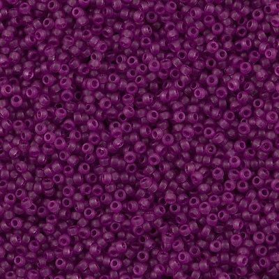 Miyuki Round Seed Bead 15/0 Semi-Matte Dyed Transparent Lavender 2-inch Tube (1620)