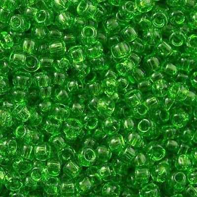 50g Toho Round Seed Bead 11/0 Transparent Green (7)