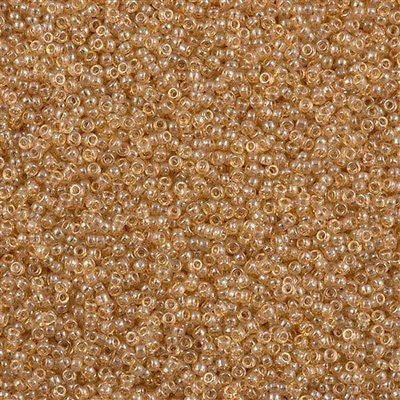 Miyuki Round Seed Bead 15/0 Light Smoky Topaz Gold Luster 2-inch Tube (2439)