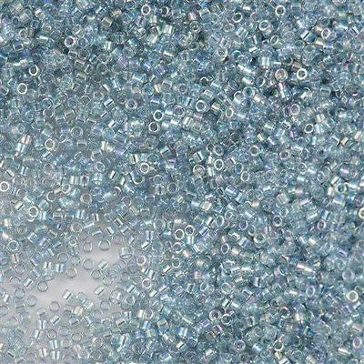 25g Miyuki Delica Seed Bead 11/0 Transparent Glazed Luster Light Aqua AB DB110