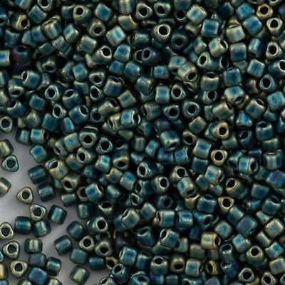 Miyuki Triangle Seed Bead 8/0 Matte Metallic Patina 23g Tube (2008)