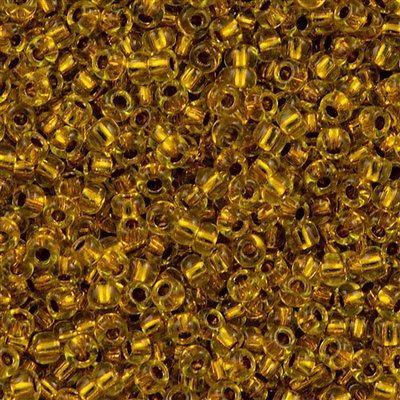 50g Toho Round Seed Beads 11/0 Copper Lined Marigold (745)