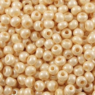 Czech Seed Bead 6/0 Opaque White Pearl Luster 50g (57102)