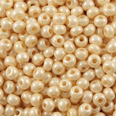 Czech Seed Bead 6/0 Opaque Eggshell 1/2 Hank 6-46112