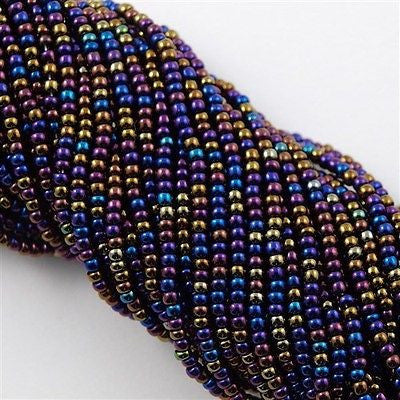 Czech Seed Bead 8/0 Jet AB 50g (59205)