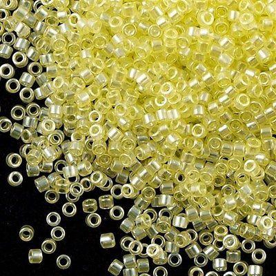 25g Miyuki Delica Seed Bead 11/0 Lemonade Crystal Glazed Luster DB1471