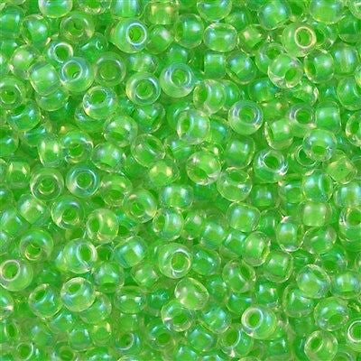 Miyuki Round Seed Bead 8/0 Inside Color Lined Light Green (228)