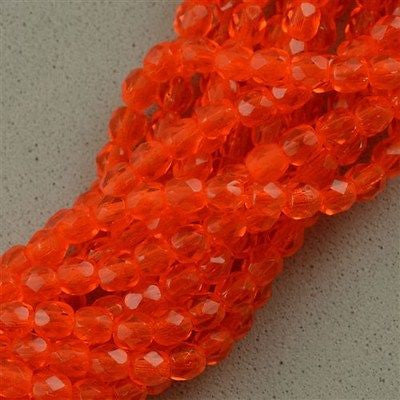 100 Czech Fire Polished 3mm Round Bead Hyacinth (90040)