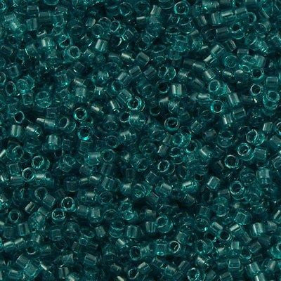 Miyuki Delica Seed Bead 11/0 Transparent Teal 2-inch Tube DB1108