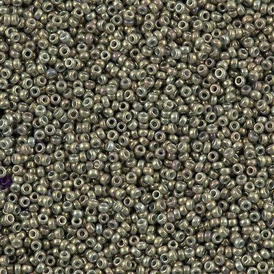 Miyuki Round Seed Bead 15/0 Galvanized Grey Luster 2-inch Tube (1865)