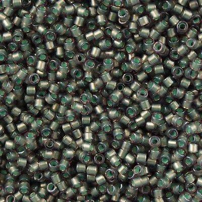 25g Miyuki Delica Seed Bead 11/0 Inside Dyed Color Aqua Grey DB1712