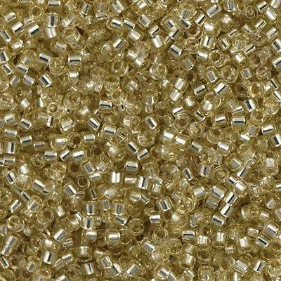 25g Miyuki Delica Seed Bead 11/0 Silver Lined Crystal Glazed Lemonade DB1432