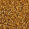 Toho Round Seed Beads 6/0 Silver Lined Medium Gold 2.5-inch tube (22B)