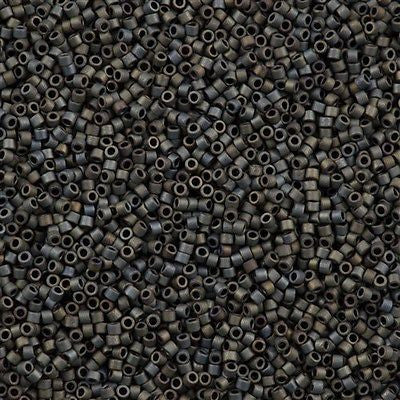 Miyuki Delica Seed Bead 11/0 Matte Metallic Grey 2-inch Tube DB307