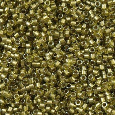 Miyuki Delica Seed Bead 11/0 Inside Dyed Color Chartreuse 2-inch Tube DB908