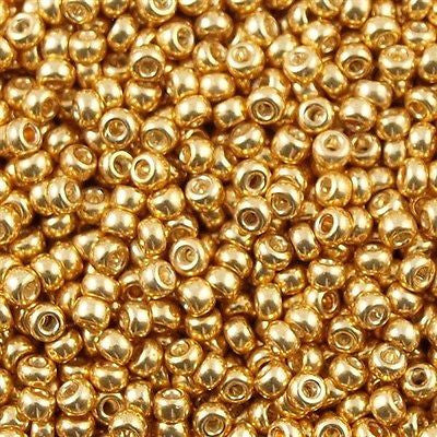 50g Miyuki Round Seed Bead 11/0 Galvanized Yellow Gold (1052)