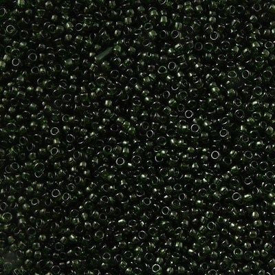 Toho Round Seed Bead 11/0 Transparent Moss 2.5-inch Tube (940)