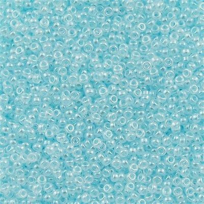 Miyuki Round Seed Bead 11/0 Light Aqua Ceylon 22g Tube (522)