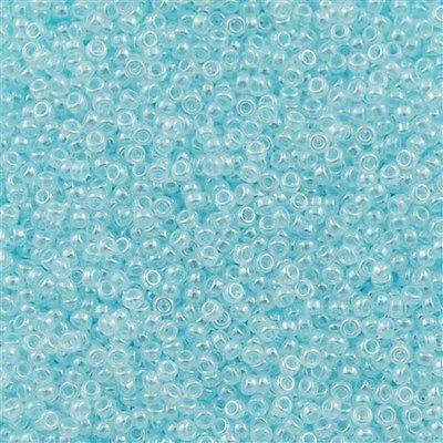 50g Miyuki Round Seed Bead 11/0 Light Aqua Ceylon (522)